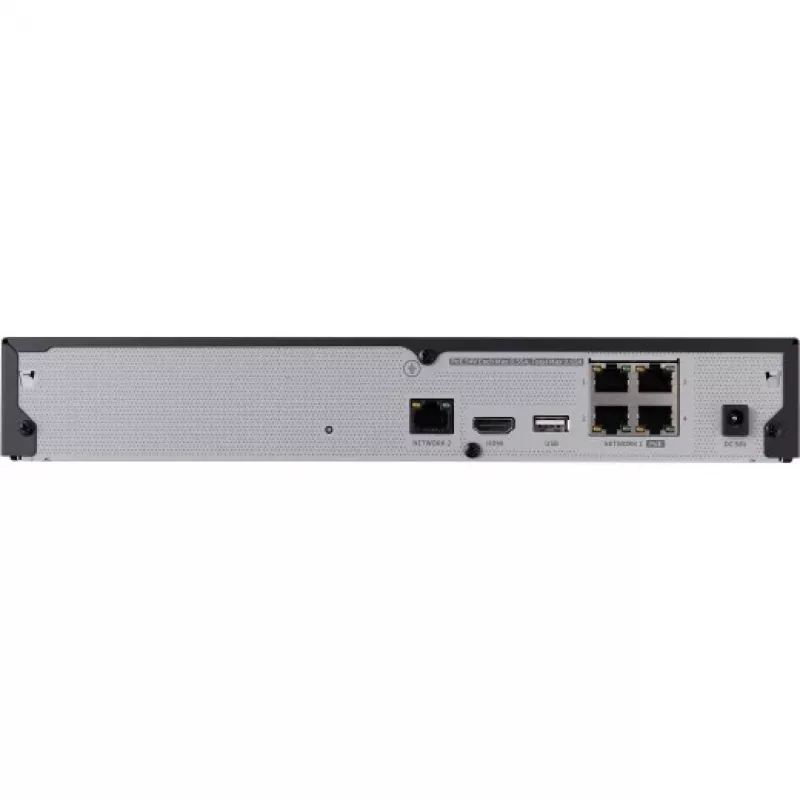 Tinklinis vaizdo registratorius – 4 IP kanalai – H.265 – 40Mbps – HDMI – PoE jungiklis – be HDD