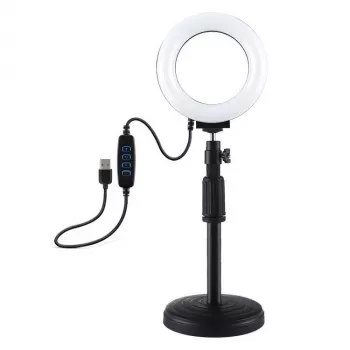 LED žiedinė lempa Puluz PU391 su reguliuojamu pagrindu