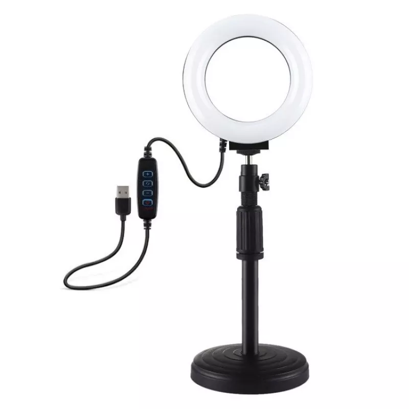 LED žiedinė lempa Puluz PU391 su reguliuojamu pagrindu