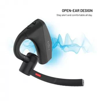 Ausinės ant galvos FIXED Talk Pro Black – laidinis headsetas pokalbiams ir muzikai