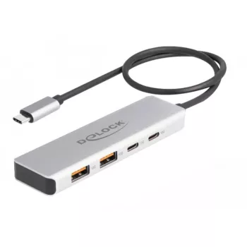 DeLOCK USB Hub USB Type-C 10 Gbps 2x Type-A 2x Type-C 35 cm kabelis