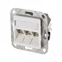 METZ CONNECT BTR C6A modulis 3 prievadai 270° UPk - jungiamasis lizdas, įmontuojamas - RJ-45 x 3 - gryna balta, RAL 9010 (130B12D31102-E)