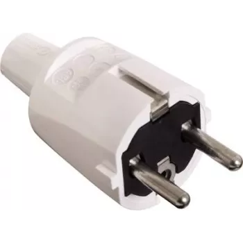 AS SCHWABE PVC kištukas 16A, 250V tvirta versija balta (62221)