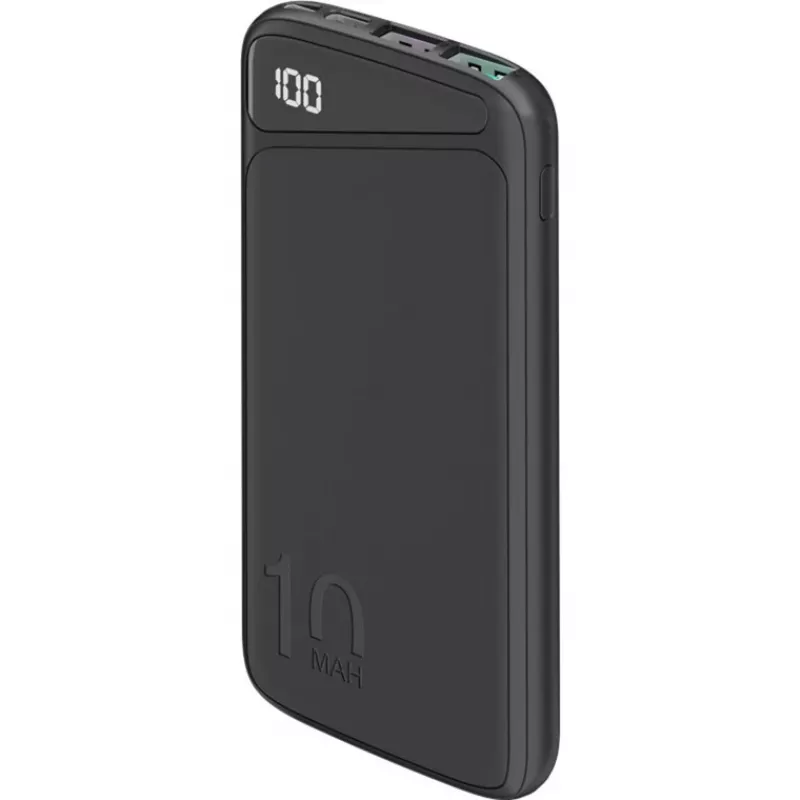 Greičio įkrovimo Powerbank 10.000 mAh (juodas, USB-C PD, QC 3.0, 10.000 mAh)