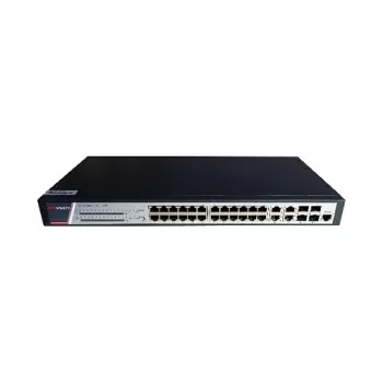 Valdomas Gigabit Ethernet PoE+ jungiklis Hikvision Pro Series DS-3E2528P(B) - 24 prievadai