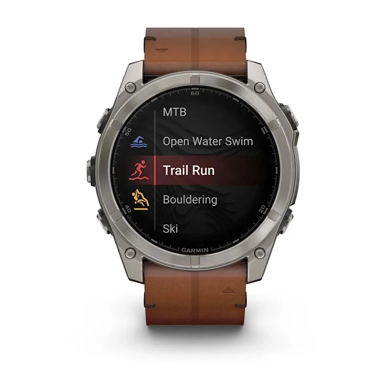 Garmin Fenix 8 3.56 cm (1.4 inch) AMOLED 51 mm Skaitmeninis 454 x 454 pikseliai Liečiamas ekranas Titanas Wi-Fi GPS (palydovas)
