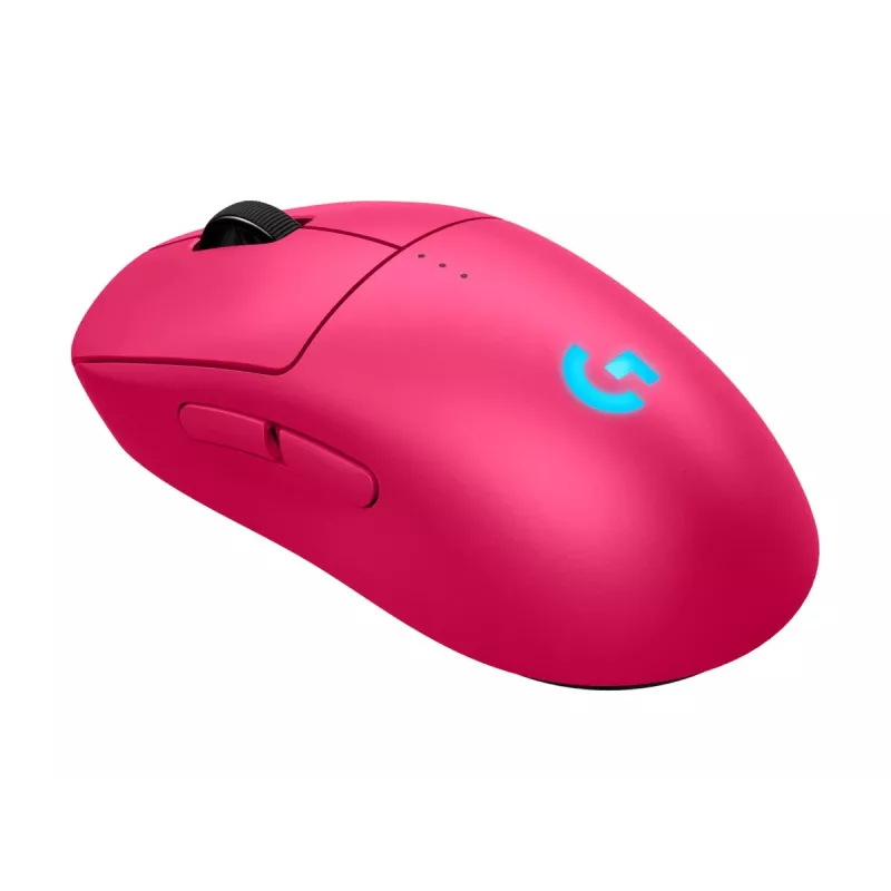 Logitech G PRO 2 - Pelė - žaidimų - dešinei ir kairei rankai - optinė - 8 mygtukai - belaidė, laidinė - 2,4 GHz, USB - USB Logitech LIGHTSPEED imtuvas - rožinė (910-007310)