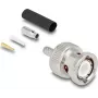 BNC crimp kištukas DELOCK 90756 RG-174 / RG-316 koaksialiniams kabeliams su termosusitraukiančiu vamzdeliu