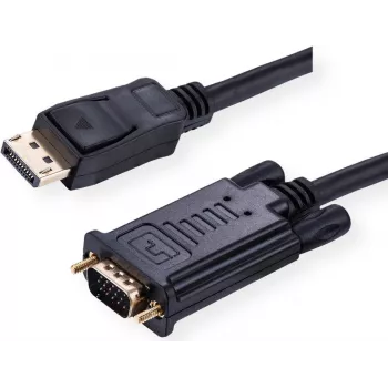 Value 11.99.5802 vaizdo kabelis-adapteris 2 m VGA (D-Sub) DisplayPort juodas