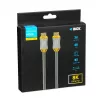 HDMI kabelis IBOX HD08 2 m, HDMI Type A kištukas–kištukas, HDMI 2.1, sidabrinis