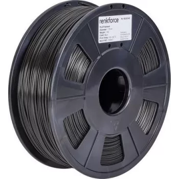 Renkforce RF-4511188 3D spausdinimo medžiaga polilaktidas (PLA) juoda 1 kg