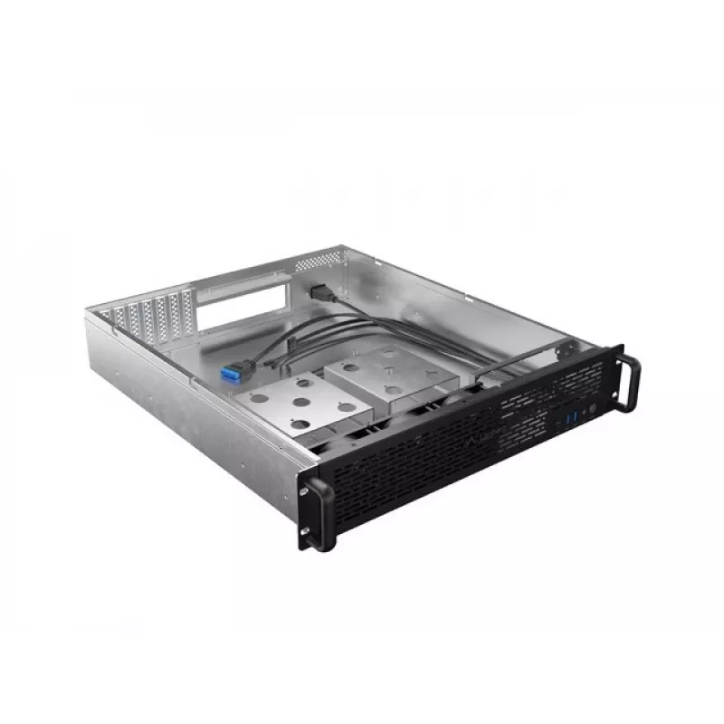 Rack Chassis Lanberg SC01-5202-12B 2U Juodas 3 Ventiliatoriai HDD+SSD