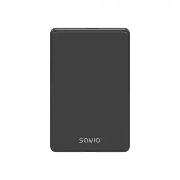 Išorinis HDD/SSD dėklas SAVIO AK-65 Juodas 2.5 colio SATA USB 3.0 5 Gbit/s Micro-USB
