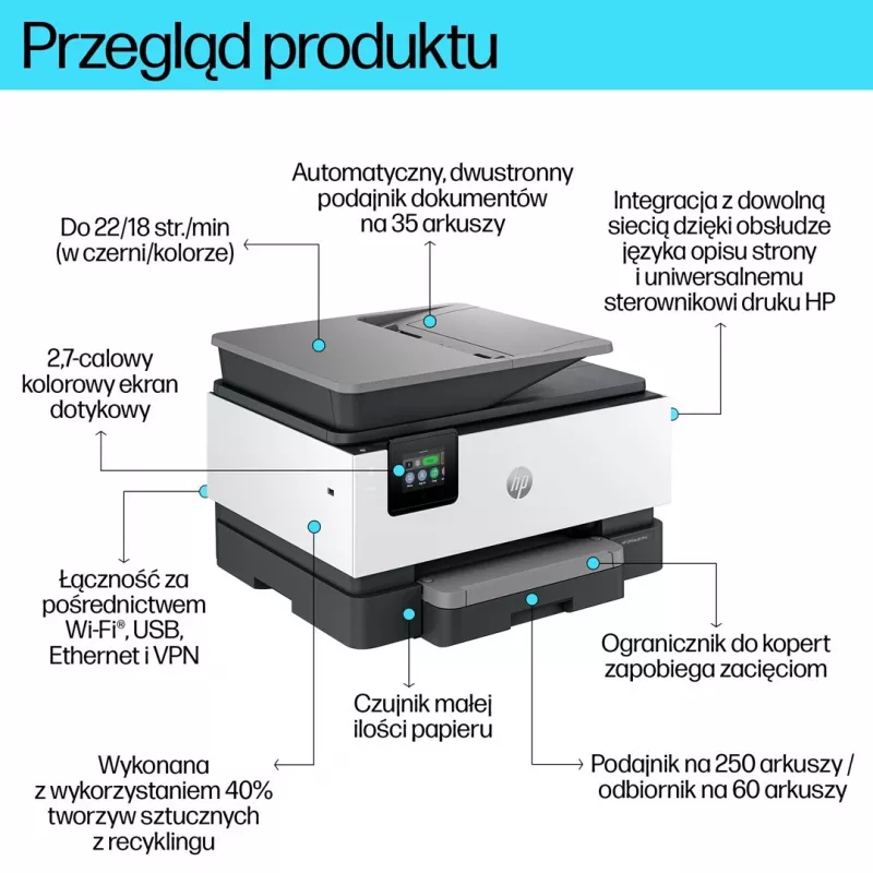 HP OfficeJet Pro 9120b belaidis daugiafunkcis spalvotas spausdintuvas, kopijavimo aparatas, skaitytuvas