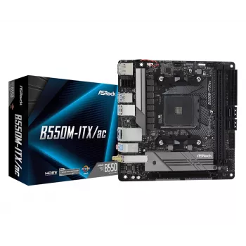 Pagrindinė plokštė ASRock B550M-ITX/ac AMD B550 Socket AM4 mini ITX
