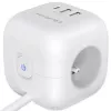 Power Cube QOLTEC 52547 maitinimo blokas 3×AC lizdai, 2×USB-A, 1×USB-C PD 20W