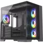 Korpusas Silentware View A-RGB Black VIEWBLACK vidutinis bokštas su A-RGB apšvietimu