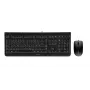 CHERRY DC 2000 Universal USB AZERTY Belgian Juoda – belaidė klaviatūra ir pelė