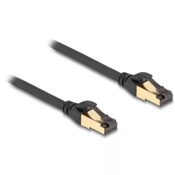 DeLOCK RJ45 Cat.6A S/FTP 2 m juodas tinklo kabelis