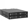 ICY DOCK ToughArmor MB720MK-B V3 - 4x PCIe 4.0 M.2 NVMe į 4x OCuLink 1x 5.25 lizdo mobilus stovas metalinis juodas su raktų užraktu (tri-mode suderinamas)