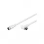 Wentronic Goobay SAT kampinis jungiamasis kabelis, F-Quick, 100% ekranuotas, baltas, 5 m - F-kištukas (Quick) F-kištukas (Quick) 90° (67350)