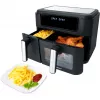 Dviguba oro gruzdintuvė Steba HF 9500 DUO (juoda, 2400 W, 2 krepšeliai 6 L + 3,5 L)