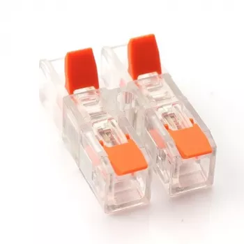 Hismart EL240494 universalūs kištukiniai laidų jungtys 2x2, 0,2-4,0 mm², 32A / 450V, 20 vnt.