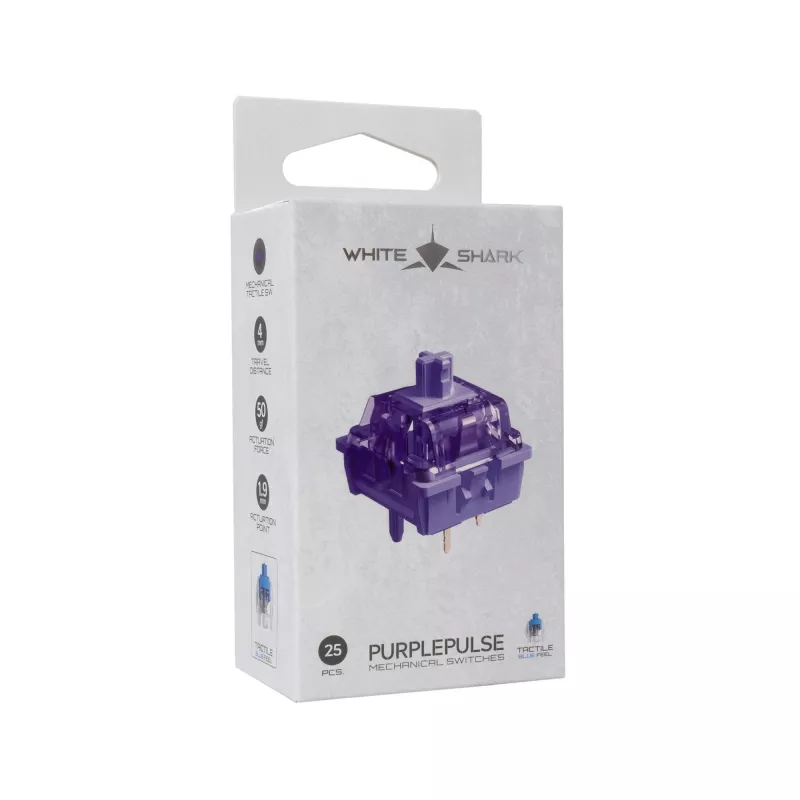 White Shark Purplepulse Mechanical Switches 25 pcs.