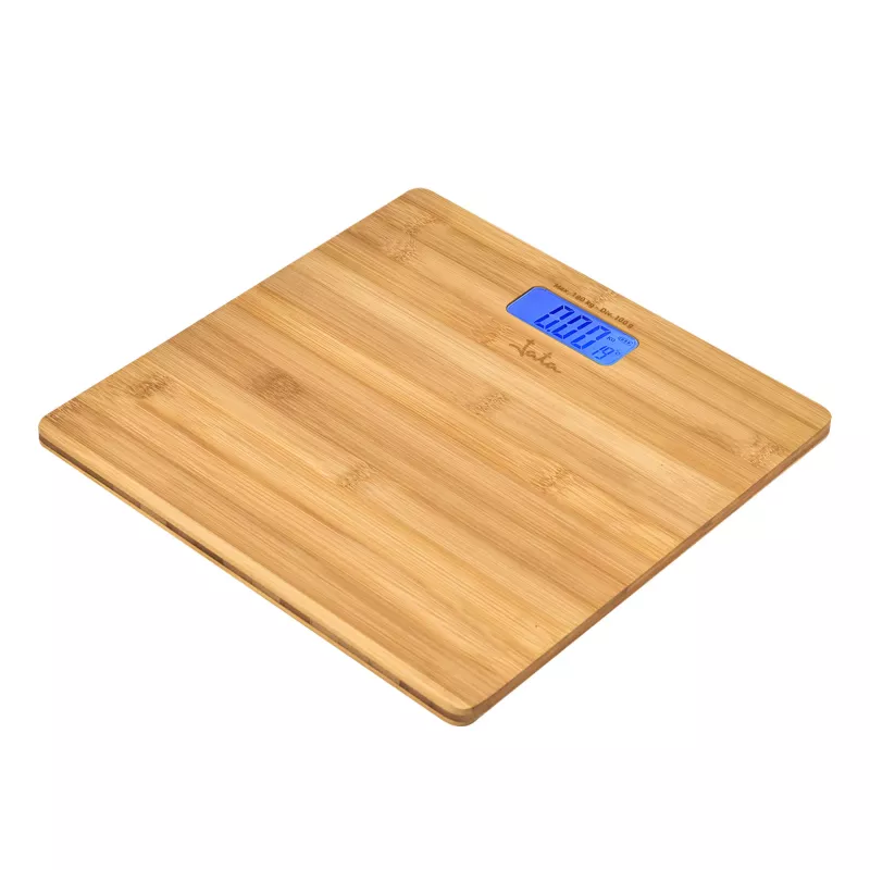 Jata HBAS1489 elektroninės vonios svarstyklės, 180 kg, 100 g žingsnis, presuoto bambuko platforma, LCD ekranas