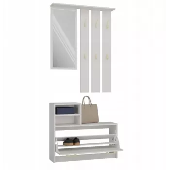 Spintelė batams VERA Cashmere GS1 1800×850×240 mm, su veidrodžiu, 1 lentyna, 6 kabliukais