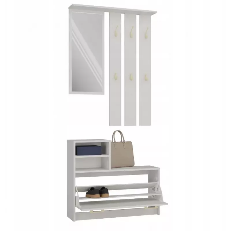Spintelė batams VERA Cashmere GS1 1800×850×240 mm, su veidrodžiu, 1 lentyna, 6 kabliukais