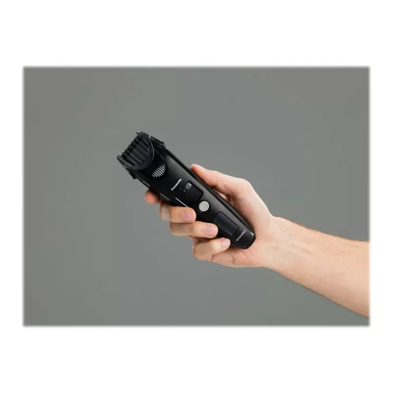 Barzdos kirpimo mašinėlė Panasonic ER-SB40-K803 — 0,5–10 mm, 19 žingsnių, Li-Ion, belaidė/AC, juoda