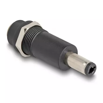 Adapteris DELOCK DC 5.5 x 2,1 mm (moteriška) į DC 5.5 x 2,5 mm (vyriška), juodas