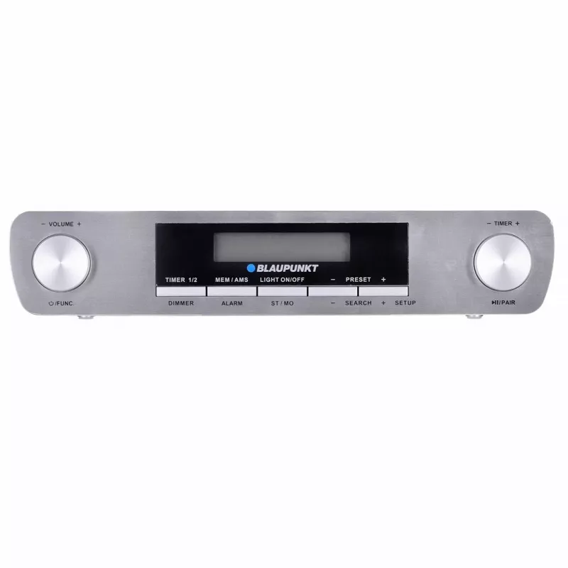 Virtuvinis radijas BLAUPUNKT KR14BT su Bluetooth, FM, LED ekranu, 2x0,8W, maitinimas tinklu/baterijomis, pilka