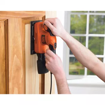 Orbitinis šlifuoklis Black & Decker KA320EKA-QS, 240 W, 91 x 189 mm padas, 2 mm orbita