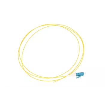 Extralink LC/UPC Pigtail, vienmodis G.652D, 900 µm PVC, 1 m, FTTH, geltonas