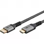Goobay 65271 Vaizdo kabelio adapteris 5 m DisplayPort – HDMI pilka