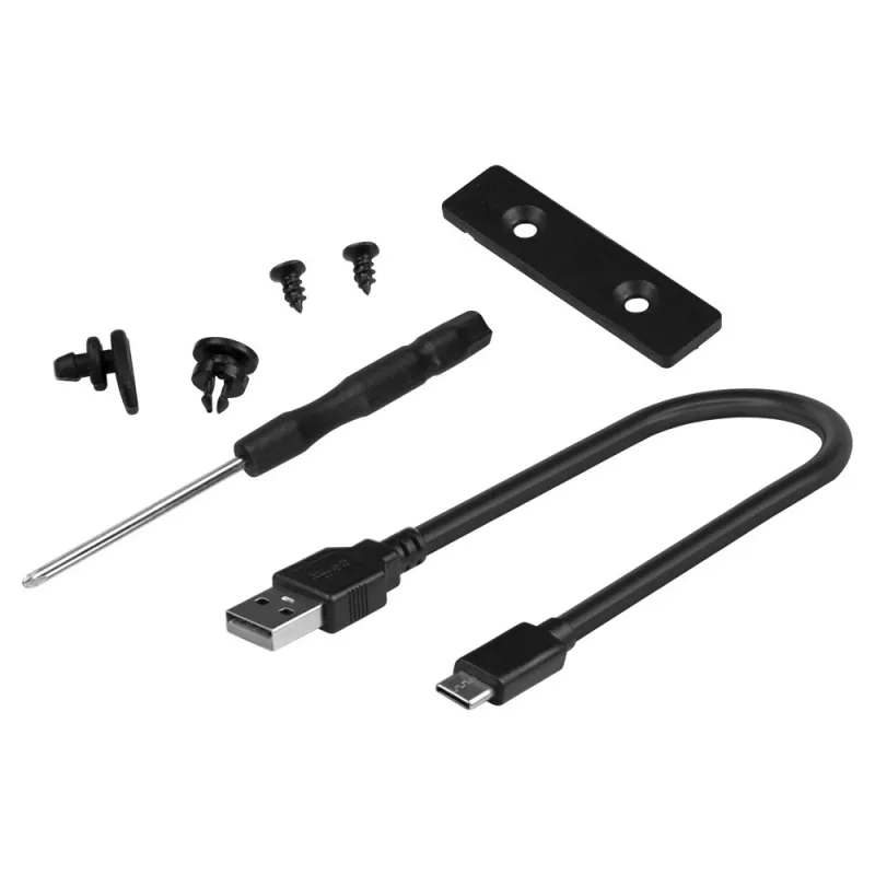 Išorinis SSD dėklas SAVIO AK-84 Juodas M.2 diskams, USB 10 Gbit/s (Type-A / Type-C), aliuminis + ABS
