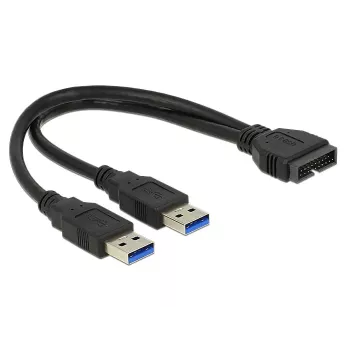 USB kabelis DeLOCK 0,25 m USB 3.0 / 2x USB 3.0 83910