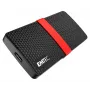 SSD nešiojamas Emtec X200 256GB USB Type-C 3.2 Gen 1 juodas raudonas