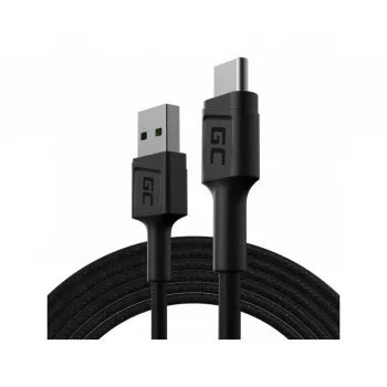 USB laidas Green Cell KABGC22 USB 2.0 1,2 m USB A USB C juodas