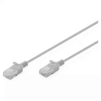 Jungiamasis laidas DIGITUS CAT6 U-UTP Slim, 3 m, pilkas