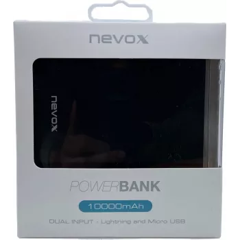 POWERBANK 10.000 mAh Dual juodas (1482)