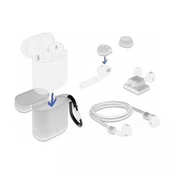 DeLOCK Apple AirPods priedų rinkinys baltas