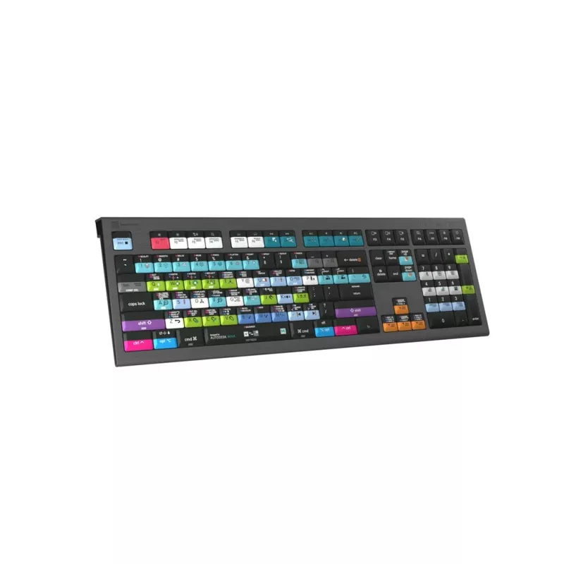 Logickeyboard Avid Media Composer Astra 2 klaviatūra, universali USB, QWERTY vokiškas išdėstymas, pilka