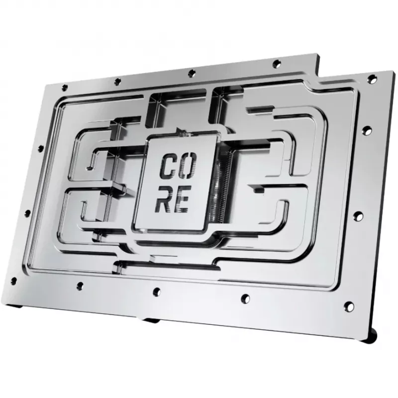Alphacool Core Aliumininis Chrome Juodas Vario Galinė Plokštė 148.5x201.4x34.4mm