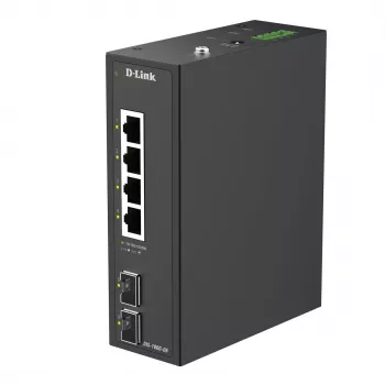 D-Link 6 prievadų Gigabit pramoninis nevaldomas jungiklis su 2 SFP prievadais