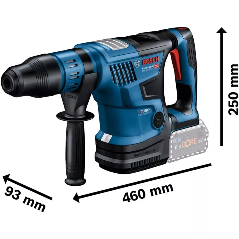 Bosch GBH 18V-36 C Professional akumuliatorinis perforatorius 500 RPM SDS Max 6,1 kg juoda, mėlyna