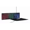 Pilno dydžio laidas klaviatūra su pele Gembird KBS-UML-01 — USB, QWERTY JAV, 104 klavišai, juoda
