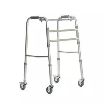 Vaikštynė VITEA CARE PPC013VC – 4 ratų aliumininis vaikštynė, reguliuojamas aukštis 81,5–91,5 cm, ratai 8 cm, plotis 550 mm, max vartotojas 110 kg